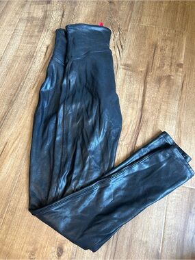 SPANX Black Faux Leather Leggings